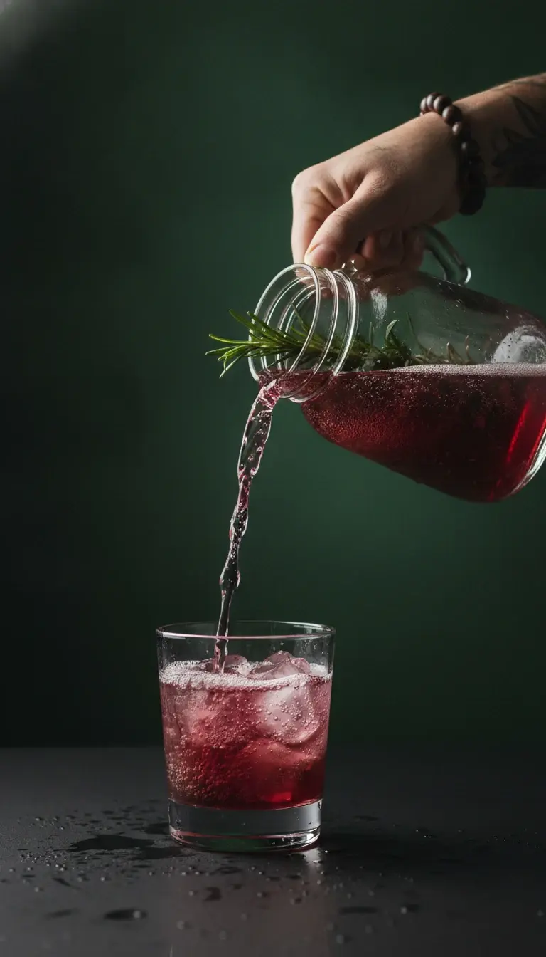 cranberry ginger, sparkling.