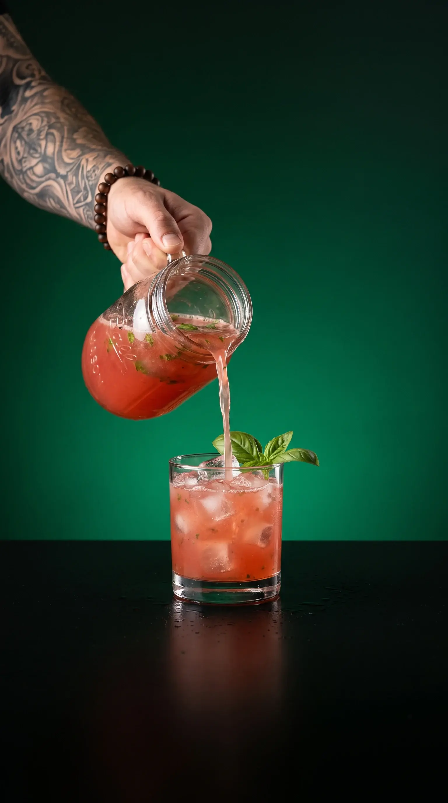 strawberry basil, dressed up.